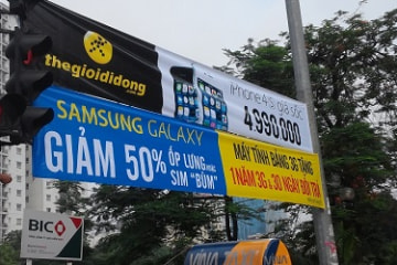 In băng rôn tại Hà Nội