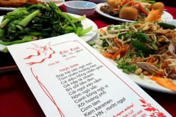 In menu cho nhà hàng
