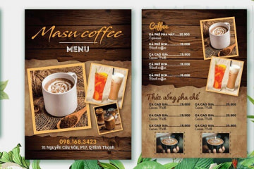 Thiết kê, in ấn menu quán cafe siêu đẹp
