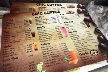 in menu quán trà sữa siêu đẹp