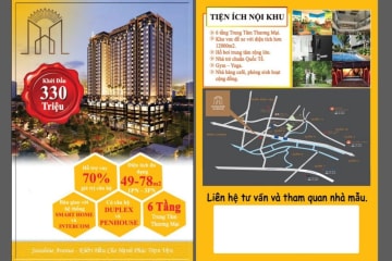 In brochure bất động sản may mắn ở Cầu Giấy